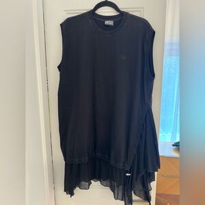 Diesel Black Asymmetrical Dress